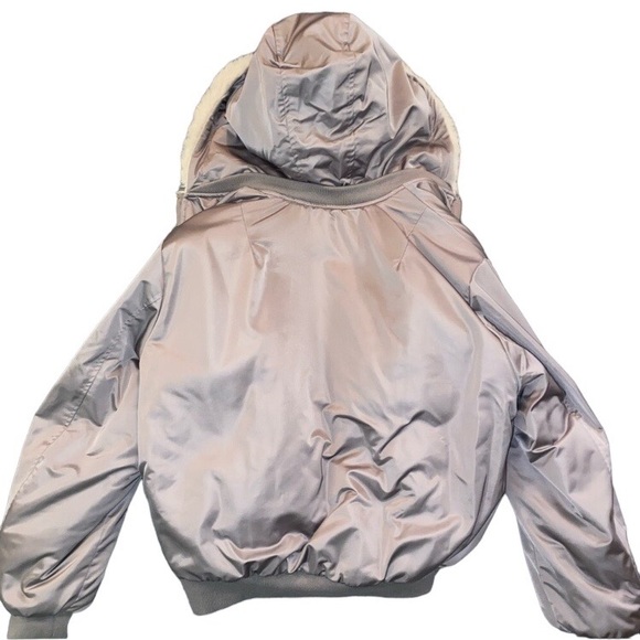 AE Reversible Faux Fur bomber jacket - Picture 3 of 7